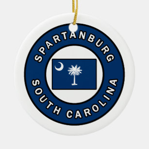 Spartanburg South Carolina Julgransprydnad Keramik