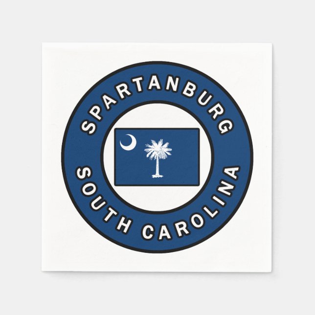 Spartanburg South Carolina Pappersservett (Framsidan)