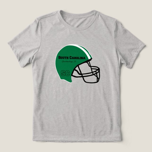 Spartanburg South Carolina SC Football Helmet T Shirt (Design Framsida)