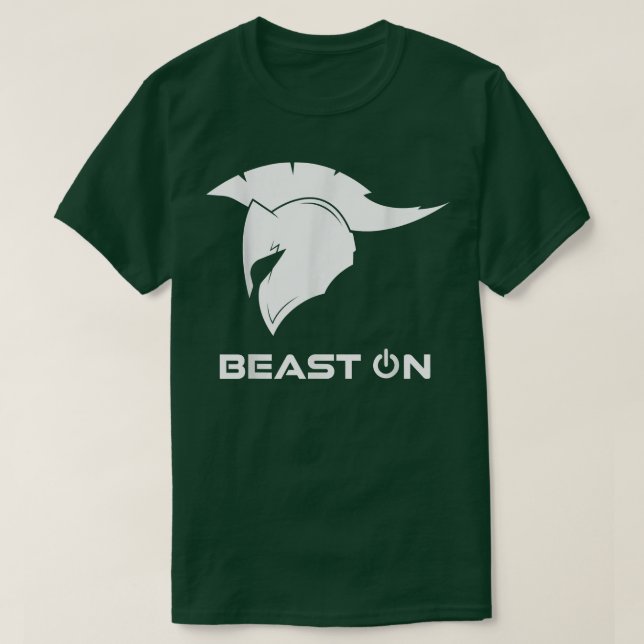 Spartaner Fitness Beast på Gym Motivation Fitness T Shirt (Design framsida)