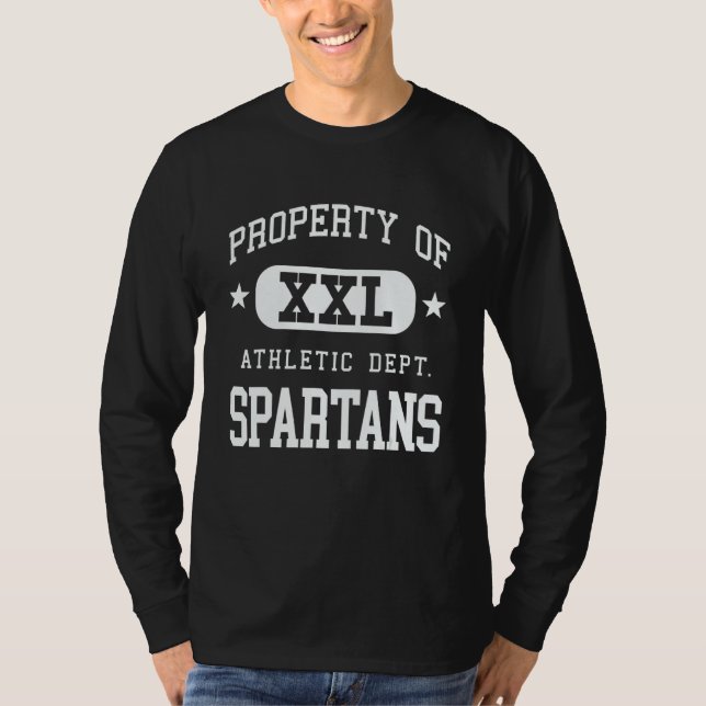 Spartans XXL Athletic School Property T Shirt (Framsida)