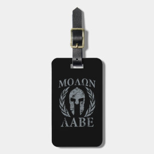 Spartansk Armor för Molon Labe Grunge Bagagebricka