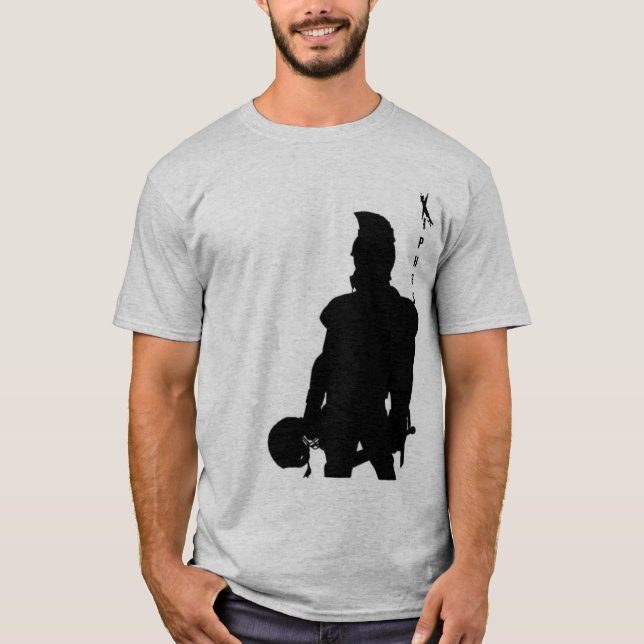 Spartansk baller Xiphos Tee Shirt (Framsida)