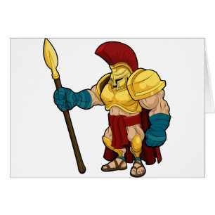 Spartansk eller Trojan Gladiator Hälsningskort