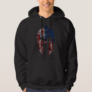 Spartansk grymtningstilamerikan hoodie
