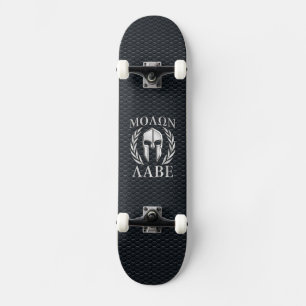 Spartansk hjälm för Molon Labe kromnågot liknan Mini Skateboard Bräda 18,5 Cm