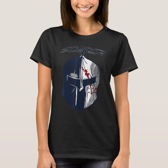 Spartansk hjälm gladiator Sparta krigare antikens  T Shirt (Framsida)