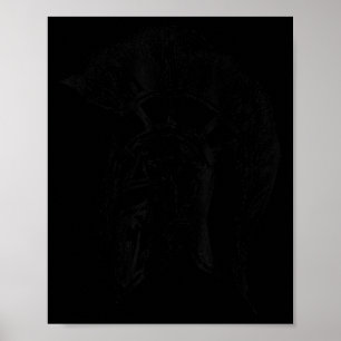 Spartansk hjälm Krigare Trojan Krigare För Män Kvi Poster