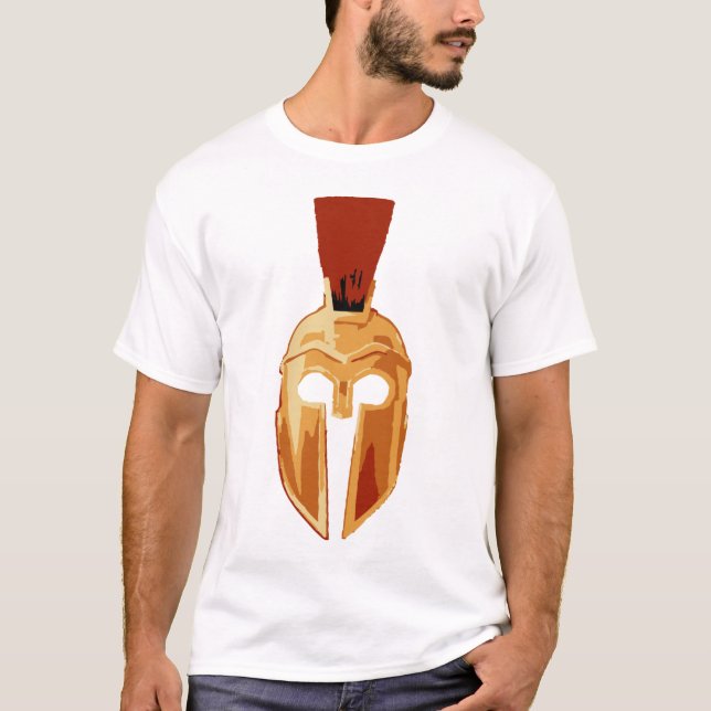 Spartansk hjälm tee shirt (Framsida)