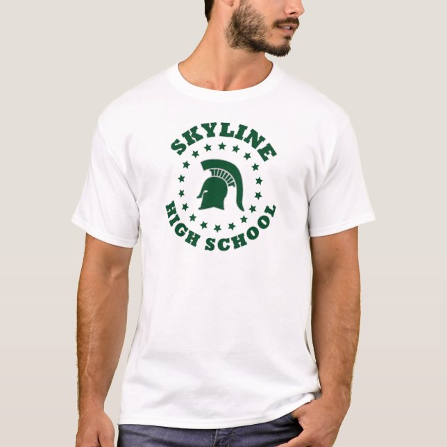 Spartansk högstadium för horisont tee shirt (Framsida)