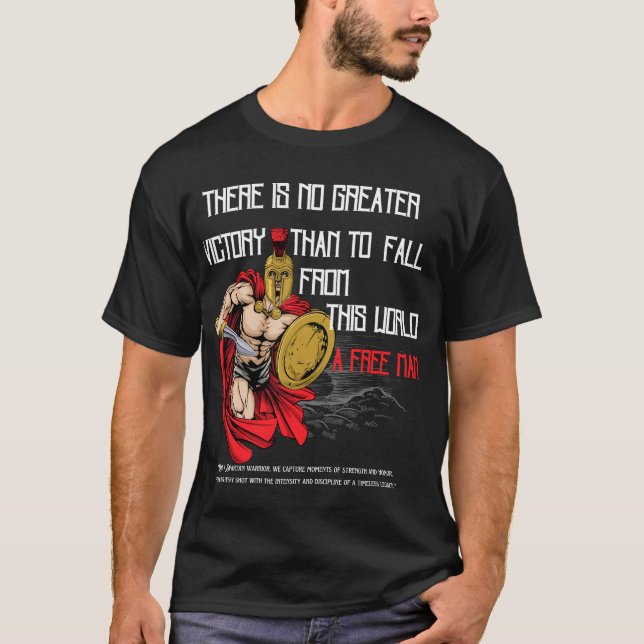 SPARTANSK krigare T Shirt (Framsida)