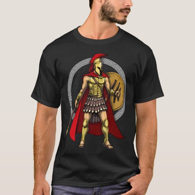 Spartansk krigare t shirt (Framsida)