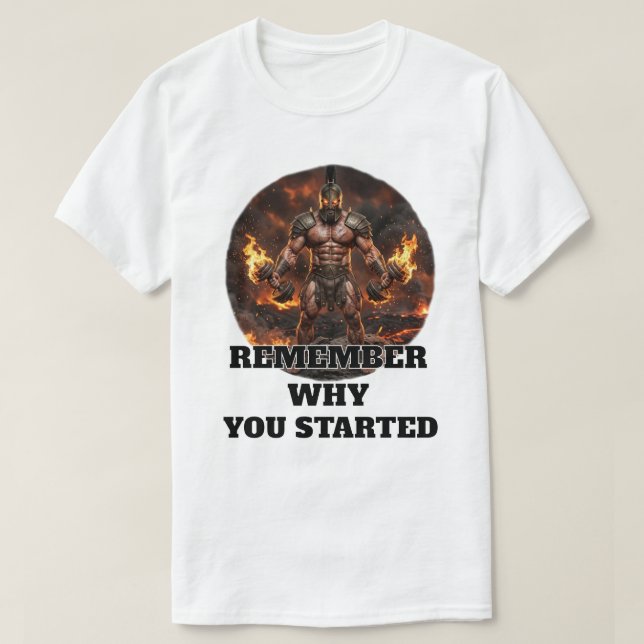 Spartansk krigargym motivation T-shirt  (Design framsida)