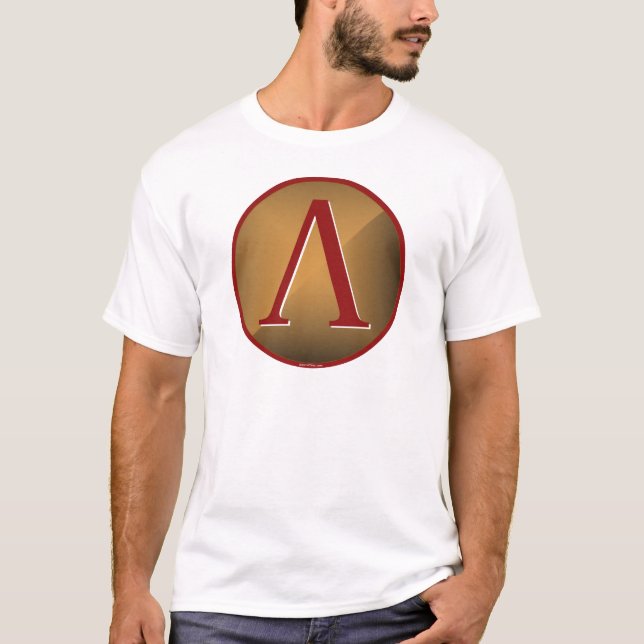 Spartansk Lambda skyddar T Shirt (Framsida)