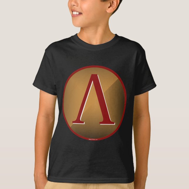 Spartansk Lambda skyddar T Shirt (Framsida)