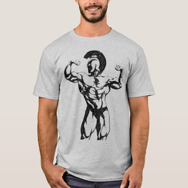 Spartansk muskel tee shirt (Framsida)