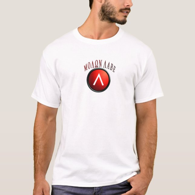 Spartansk Shield/AR-15 Molon Labe Tee (Framsida)