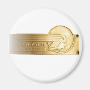 spartansk släpvintagelogotyp magnet