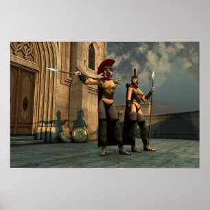 Spartanska vaktposter poster