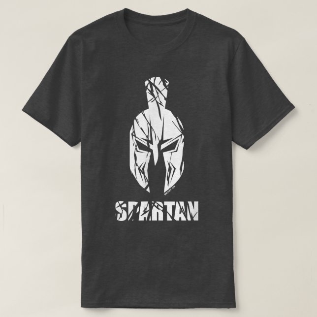 SpartanSpartan HelmetGym Motivation Fitness Say T Shirt (Design framsida)