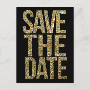 Sparv Gold Typografi Save the Date Postkort Meddelande Vykort