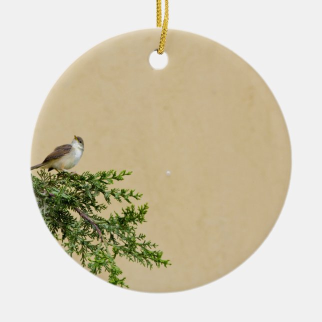 Sparv Julgransprydnad Keramik (Framsidan)