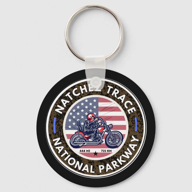 Spårväg Mississippi Tennessee motorcycl Nyckelring (Framsida)