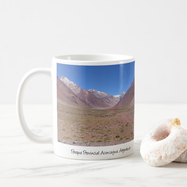 Spårväg till Aconcagua-berget, Argentina Kaffemugg (Med munk)
