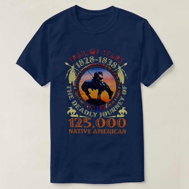 Spårvägen slutar med den inhemska amerikanska inhe t shirt (Design framsida)