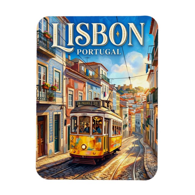 Spårvagn 28 Portugal Magnet (Vertikal)