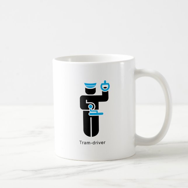 spårvagn-chaufför kaffemugg (Höger)
