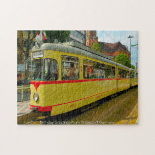 Spårvagn Düsseldorf Tyskland. Pussel