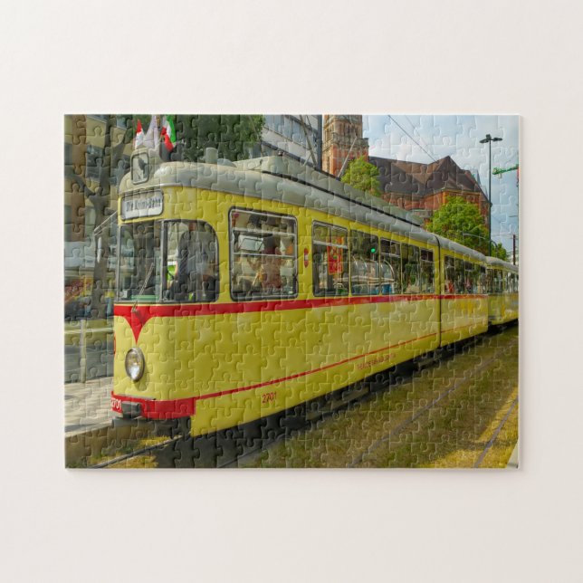 Spårvagn Düsseldorf Tyskland. Pussel (Horisontell)