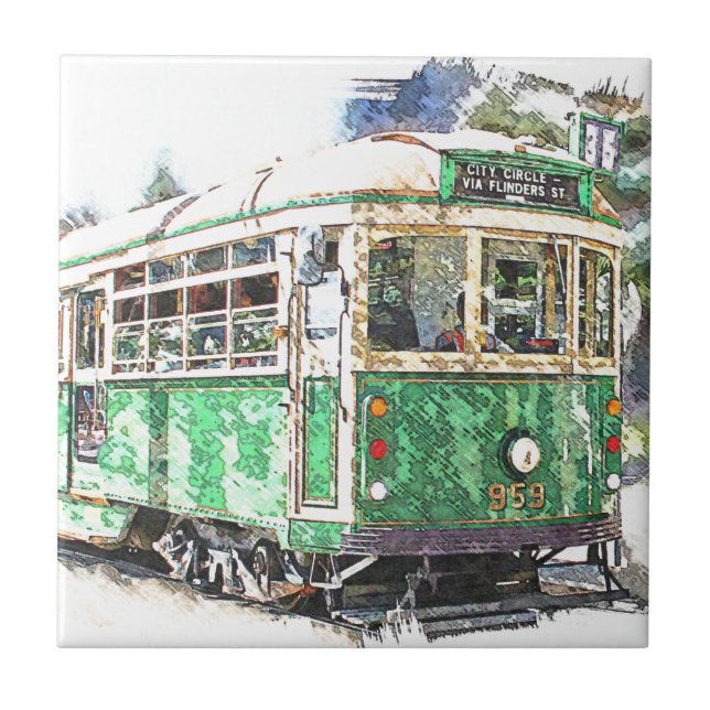 Spårvagn Kakelplatta (Framsidan)