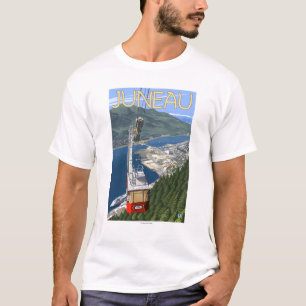 Spårvagn över Juneau, Alaska vintage resoraffisc Tee