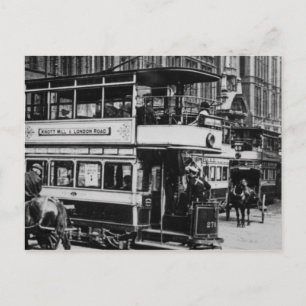 Spårvagnar i Manchester, c.1900 Vykort