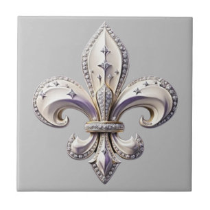 Spårvagnar I Travel Fleur De Lis Design Kakelplatta