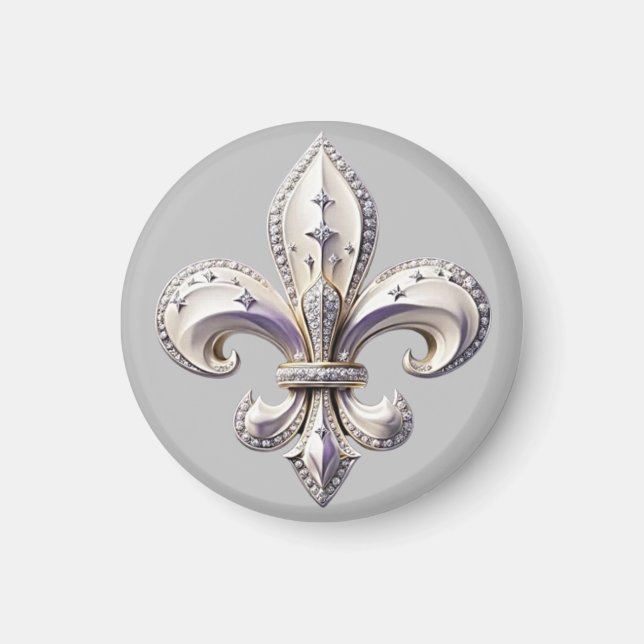 Spårvagnar I Travel Fleur De Lis Design Magnet (Framsidan)