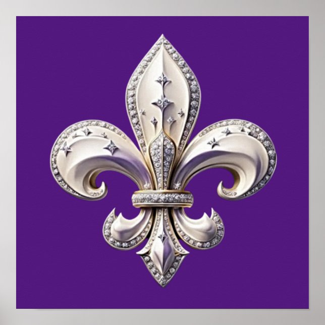 Spårvagnar I Travel Fleur De Lis Design Poster (Framsidan)