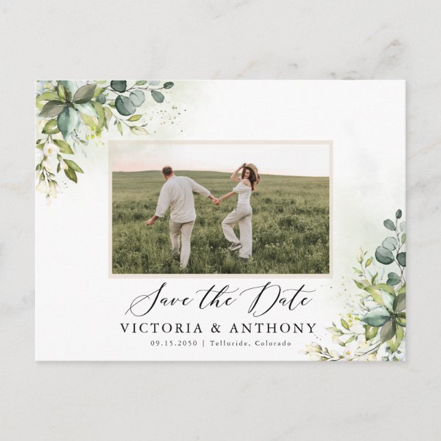 Sparvaktkort för grönska Spara datum Vykort (Framsida)