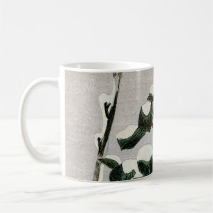 Sparvar och Kamelia i snö av Ando Hiroshige Kaffemugg