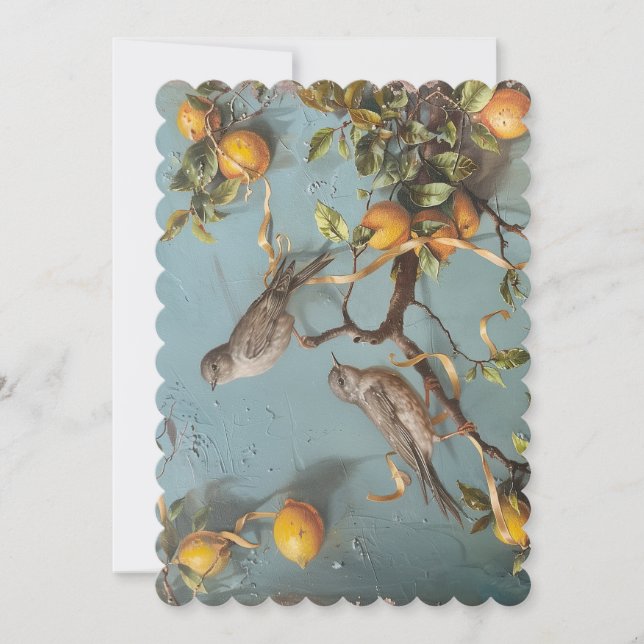 Sparvar - Platt inbjudan storlek: 12,7 cm x 17,8 c (Framsida)