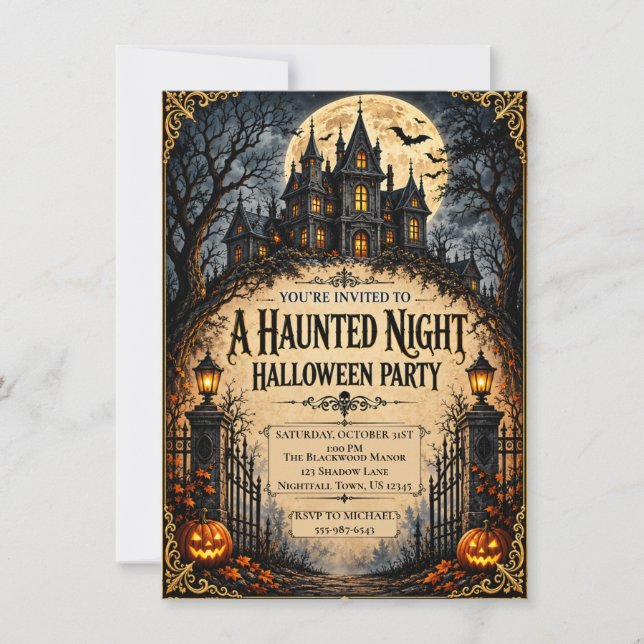 Sparvhus Halloweenfest Gothiskt Spöktomt (Framsida)
