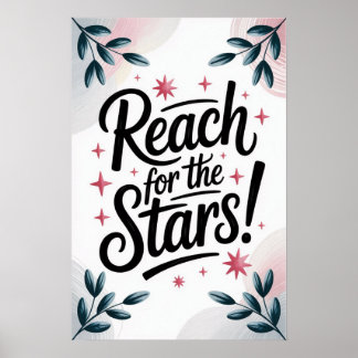 Spårvidd för stjärnor - inspirationell vägggrafik poster