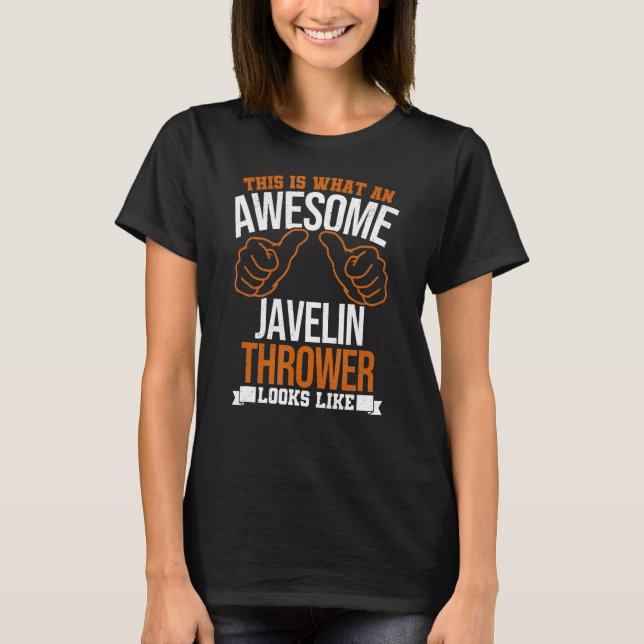 Spårvidd och Fält Fantastisk Javelin Thrower T Shirt (Framsida)