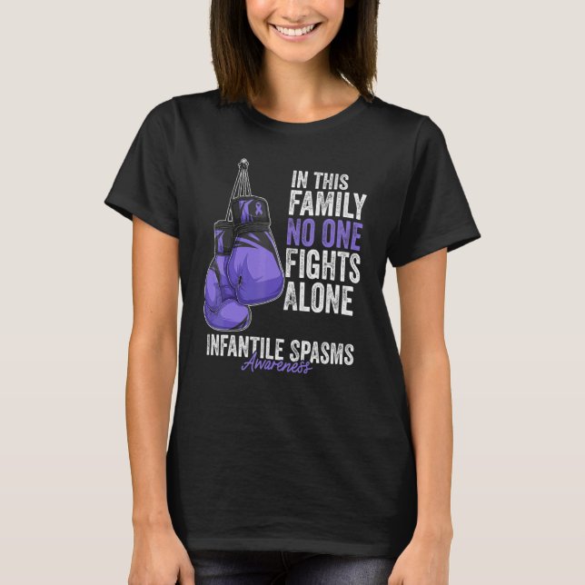 Spasms Awareness Month Handskar Lavender R T Shirt (Framsida)