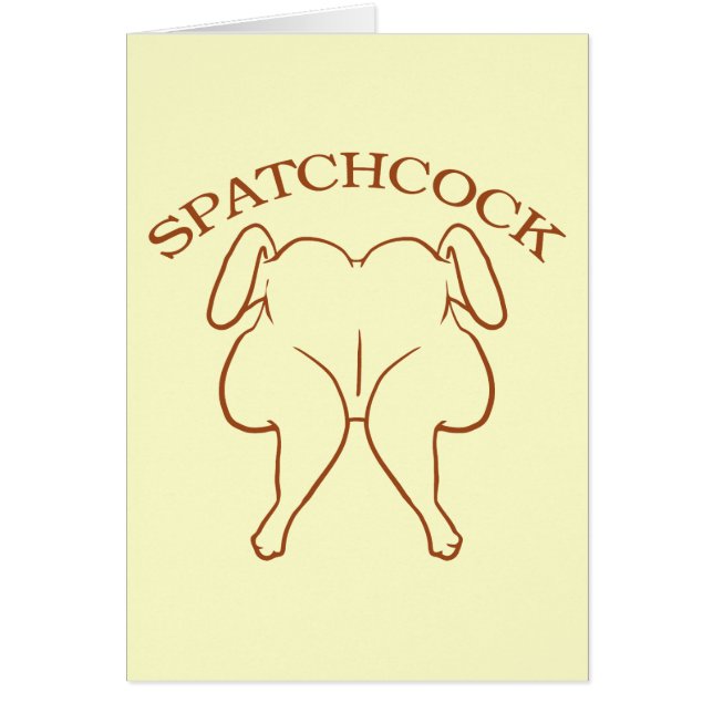 Spatchcock höna hälsningskort (Framsidan)