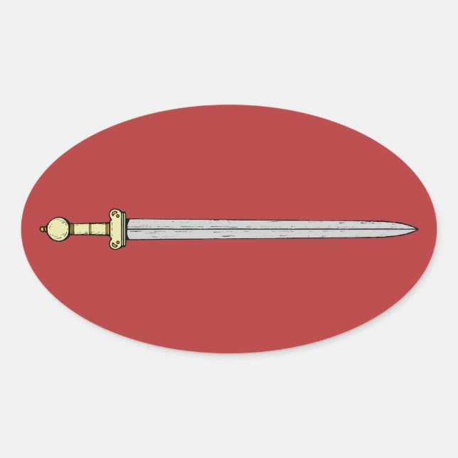 Spatha Ovalt Klistermärke (Framsida)