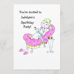 Spa'thday partyinbjudan inbjudningar