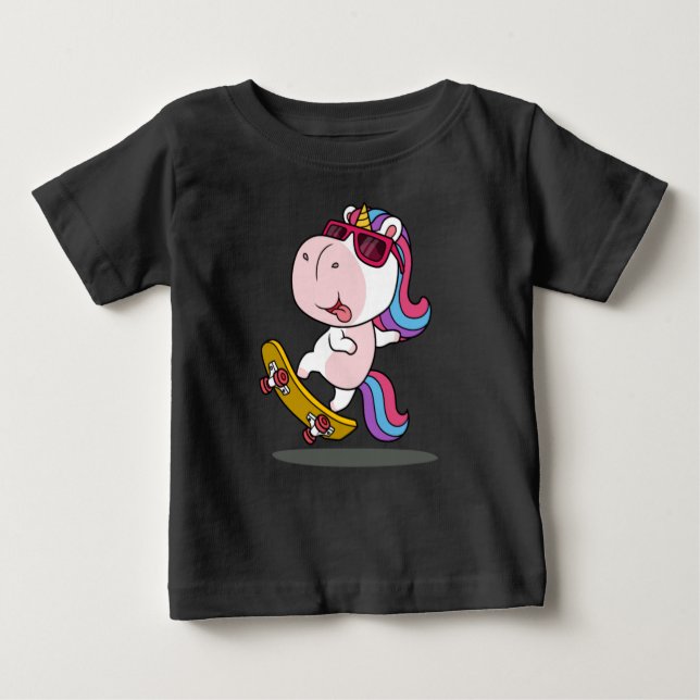 Spatskartong för Cute Unicorn T Shirt (Framsida)